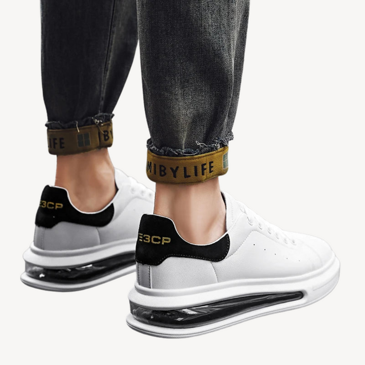 Men's Leather Air Cushion Sneakers | Loravelle
