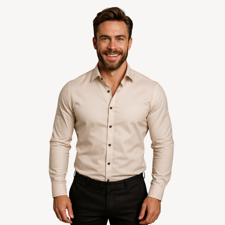 Men's Wrinkle-Free Long Sleeve Shirt | Loravelle