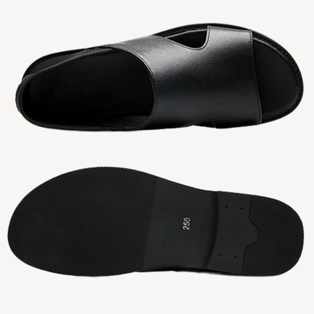 Men's Leather Orthopedic Slip-On Sandals | Loravelle