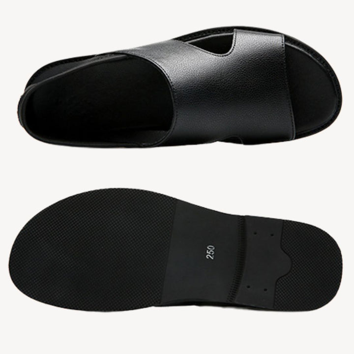 Men's Leather Orthopedic Slip-On Sandals | Loravelle