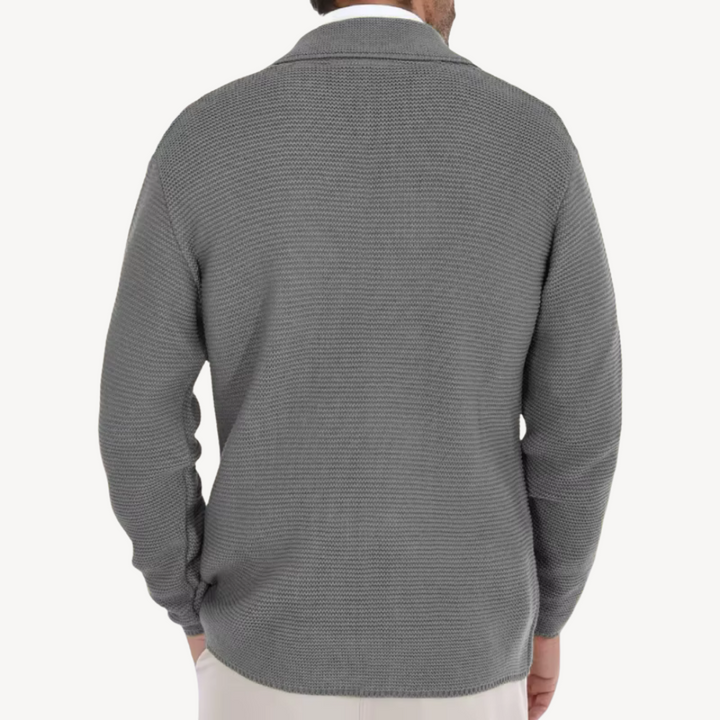Double-Breasted Knit Cardigan for Men | Loravelle