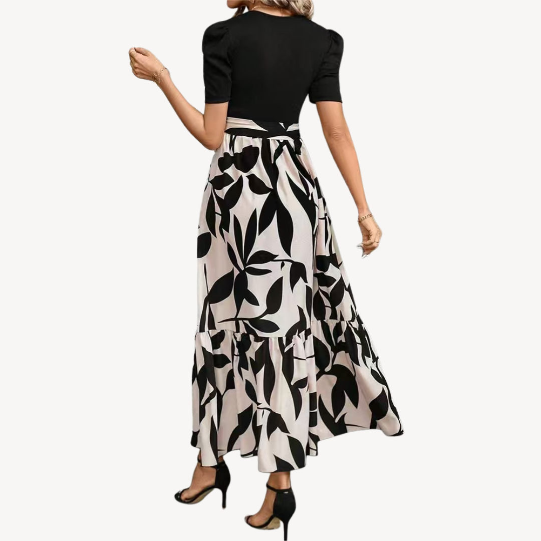 Women’s Casual Maxi Dress Short Sleeve Belted | Loravelle