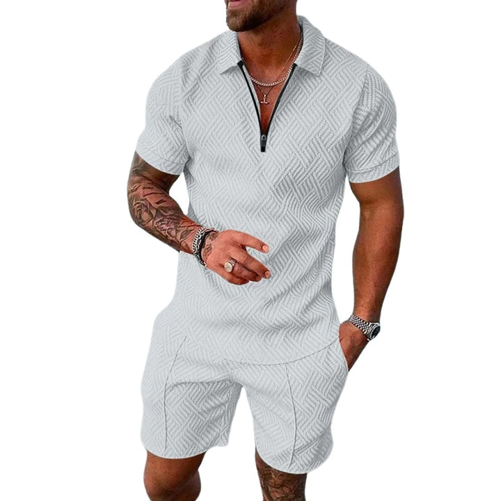 Men's Knit Polo Shorts Set | Loravelle