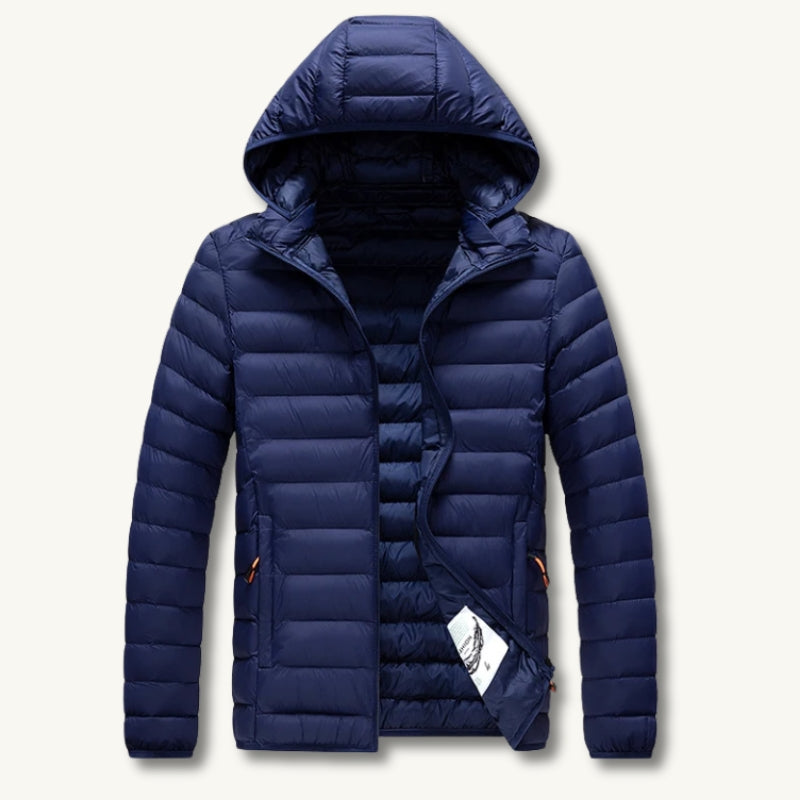 Loravelle | Men's Padded Autumn Jacket with Detachable Hood