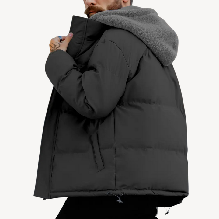 Sherpa-Lined Hooded Puffer Jacket Men | Loravelle