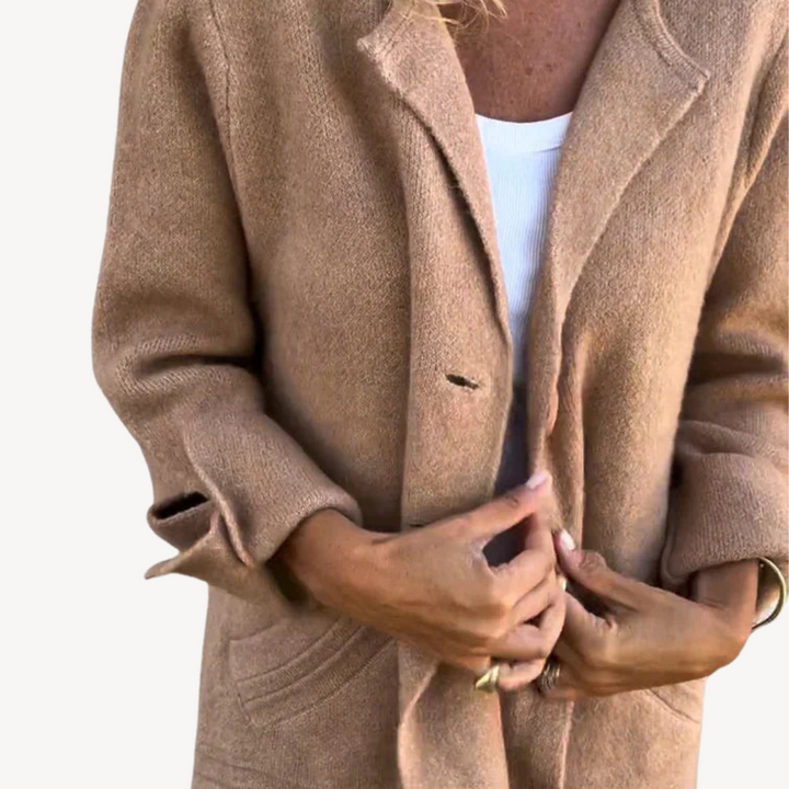 Women's Wool Blend Longline Button Front Coat | Loravelle