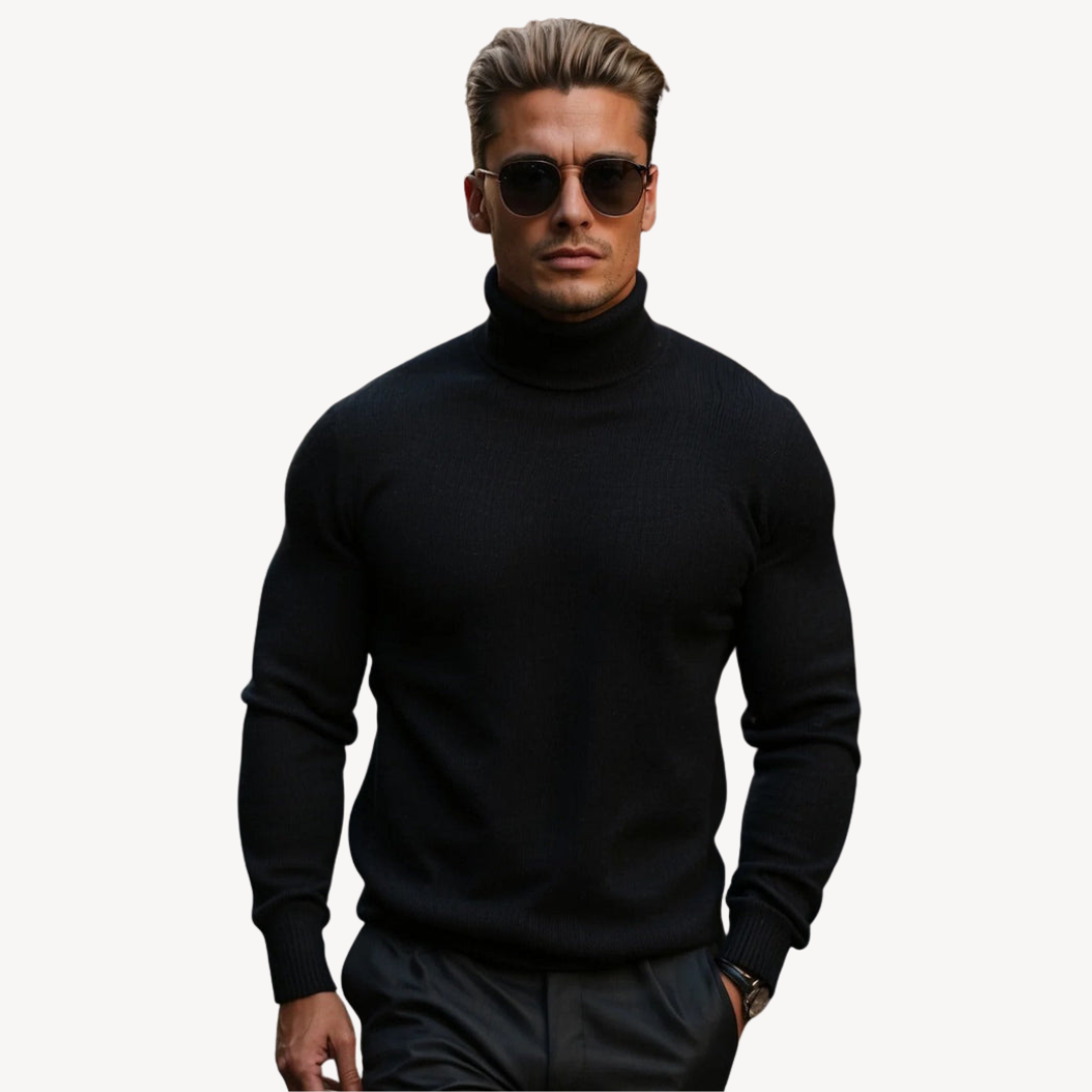 Men's Knit Turtleneck Sweater | Loravelle