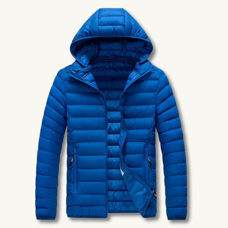 Loravelle | Men's Padded Autumn Jacket with Detachable Hood