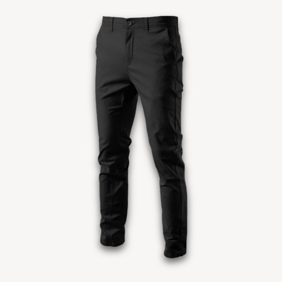 Loravelle | Men's Slim Fit Chinos - Cotton Stretch Casual Pants - Versatile Work & Everyday Wear