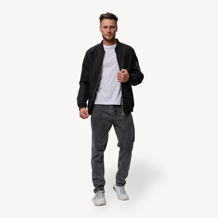 Men's Lightweight Polyester Bomber Jacket | Loravelle