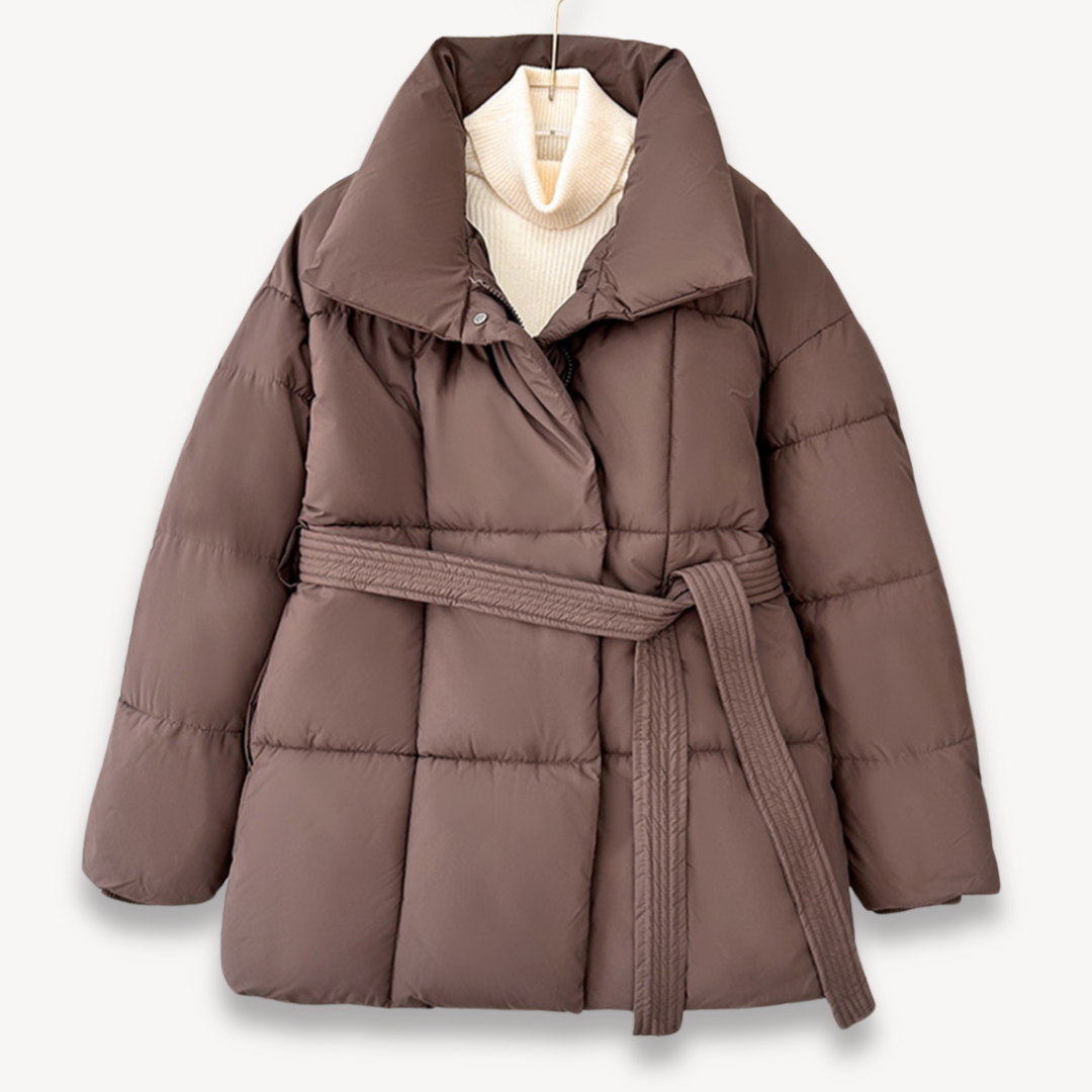 Loravelle | Belted Quilted Puffer Jacket for Women