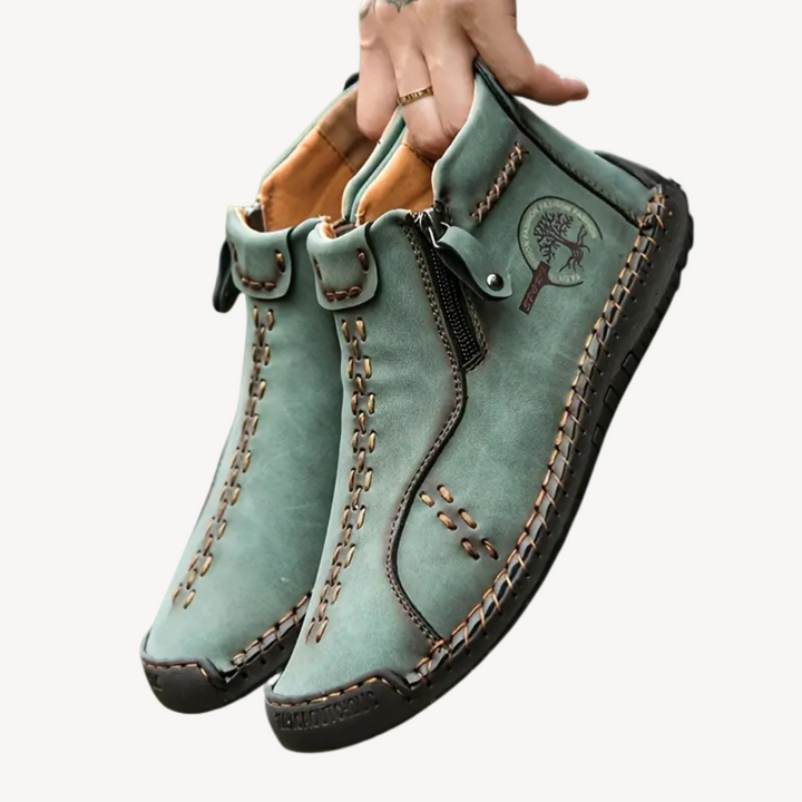 Men's Orthopedic Leather Zipper Boots | Loravelle