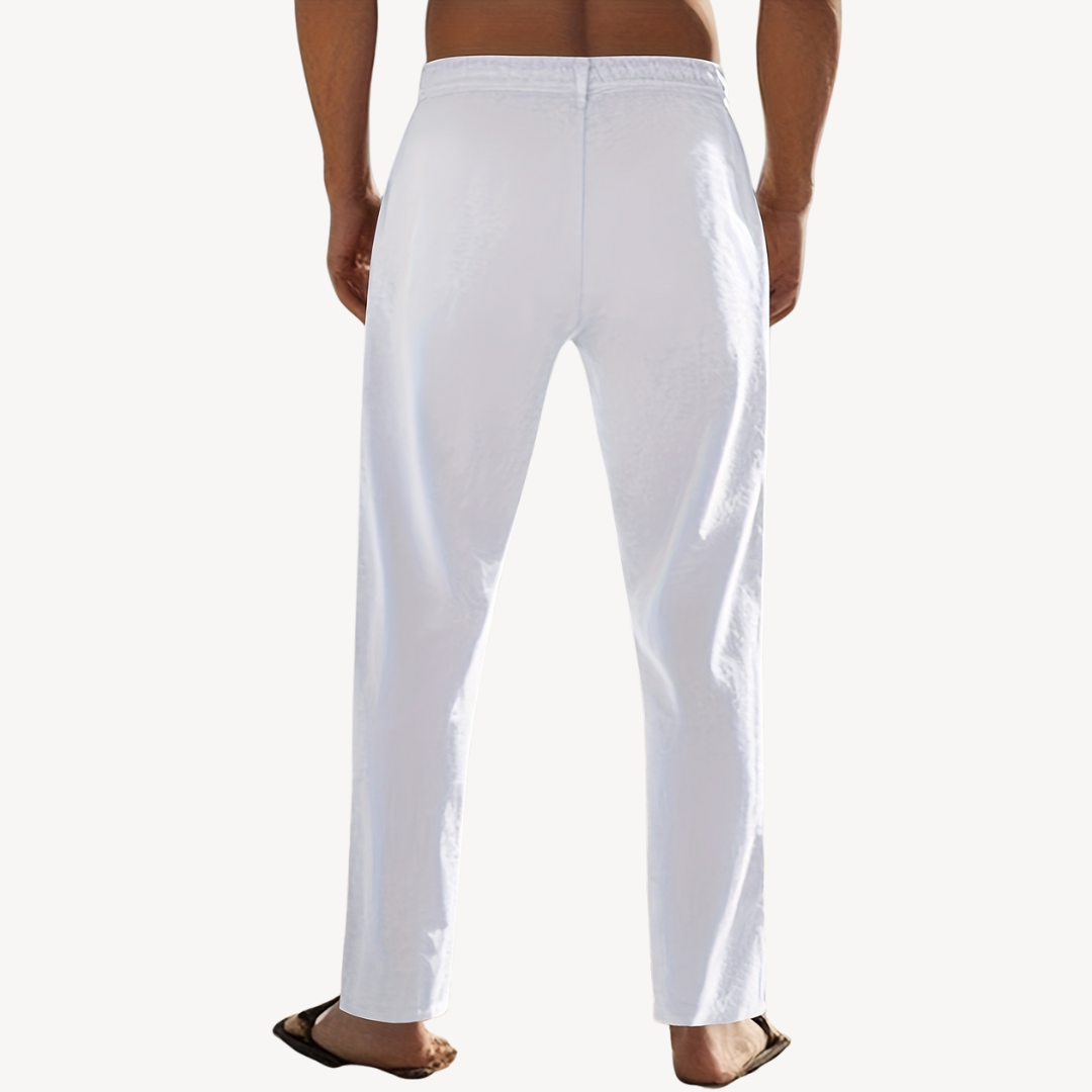 Men’s Linen Drawstring Pants – Casual Comfortable Trousers | Loravelle
