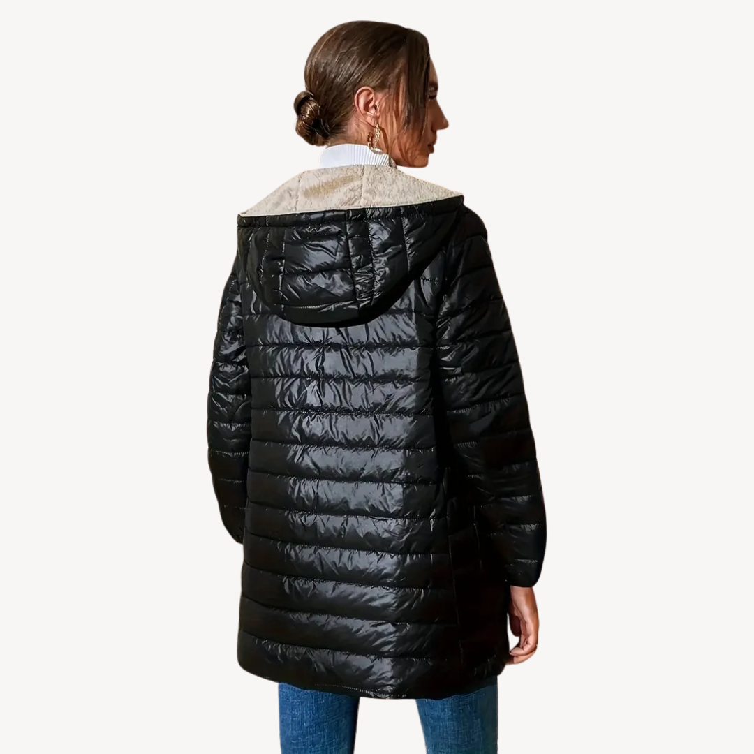 Women’s Faux Fur Lining Quilted Hooded Jacket | Loravelle
