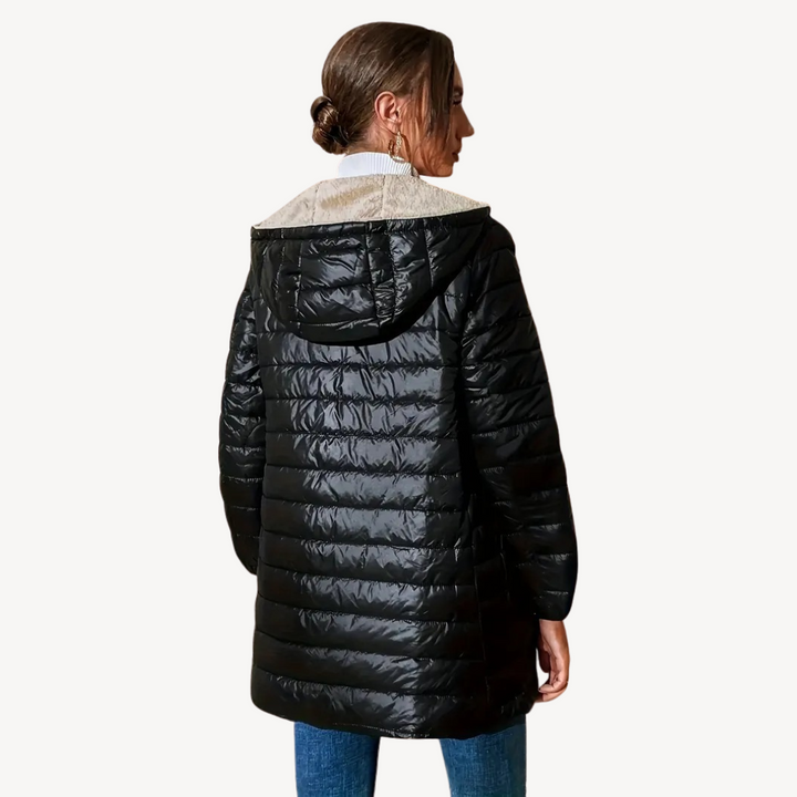 Women’s Faux Fur Lining Quilted Hooded Jacket | Loravelle