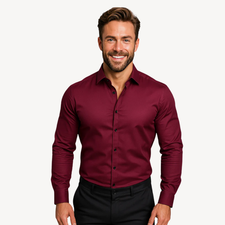 Men's Wrinkle-Free Long Sleeve Shirt | Loravelle