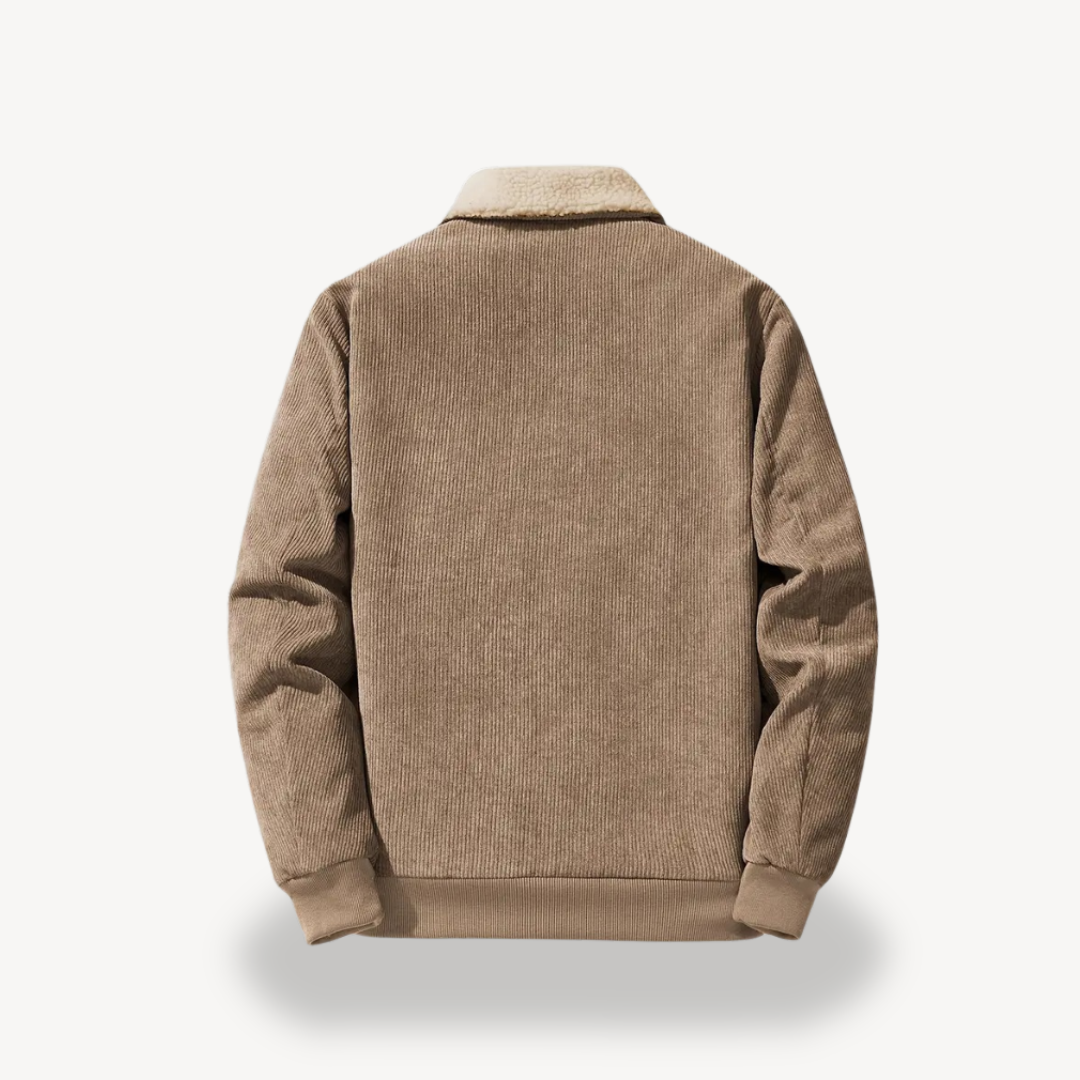 Men's Corduroy Sherpa Lined Bomber Jacket | Loravelle