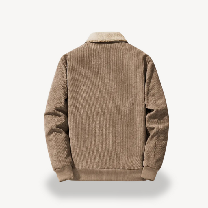 Men's Corduroy Sherpa Lined Bomber Jacket | Loravelle