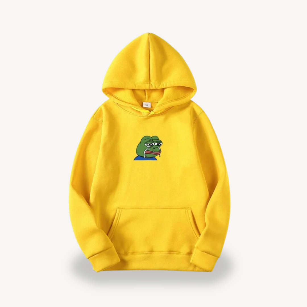 Pepe Frog Graphic Hoodie for Men | Loravelle