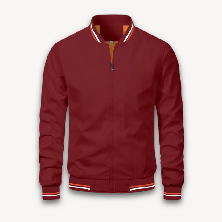 Loravelle | Men's Bomber Jacket - Lightweight Polyester Zip-Up Coat, Casual Windbreaker