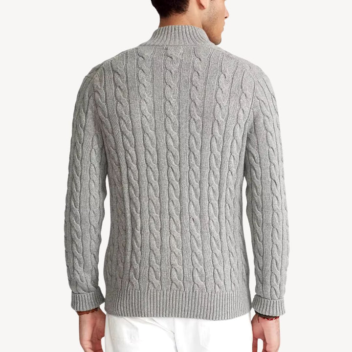 Cable Knit Half-Zip Sweater Men | Loravelle