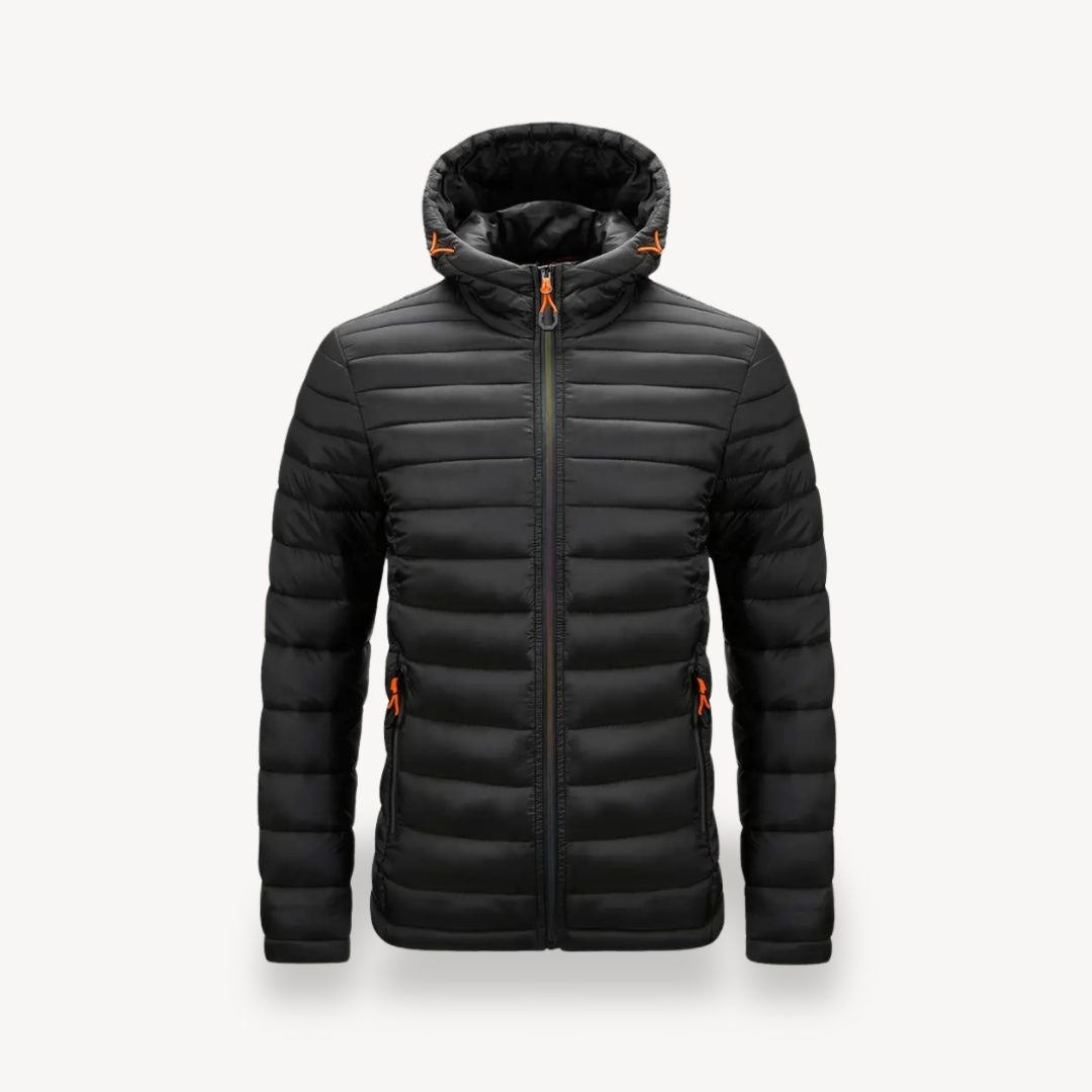 Polyester Hooded Puffer Jacket Men | Loravelle