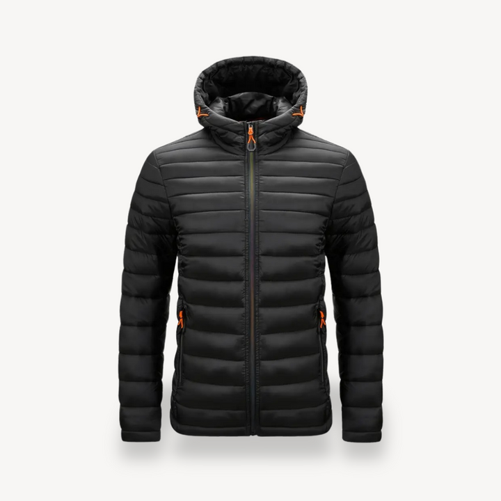 Polyester Hooded Puffer Jacket Men | Loravelle
