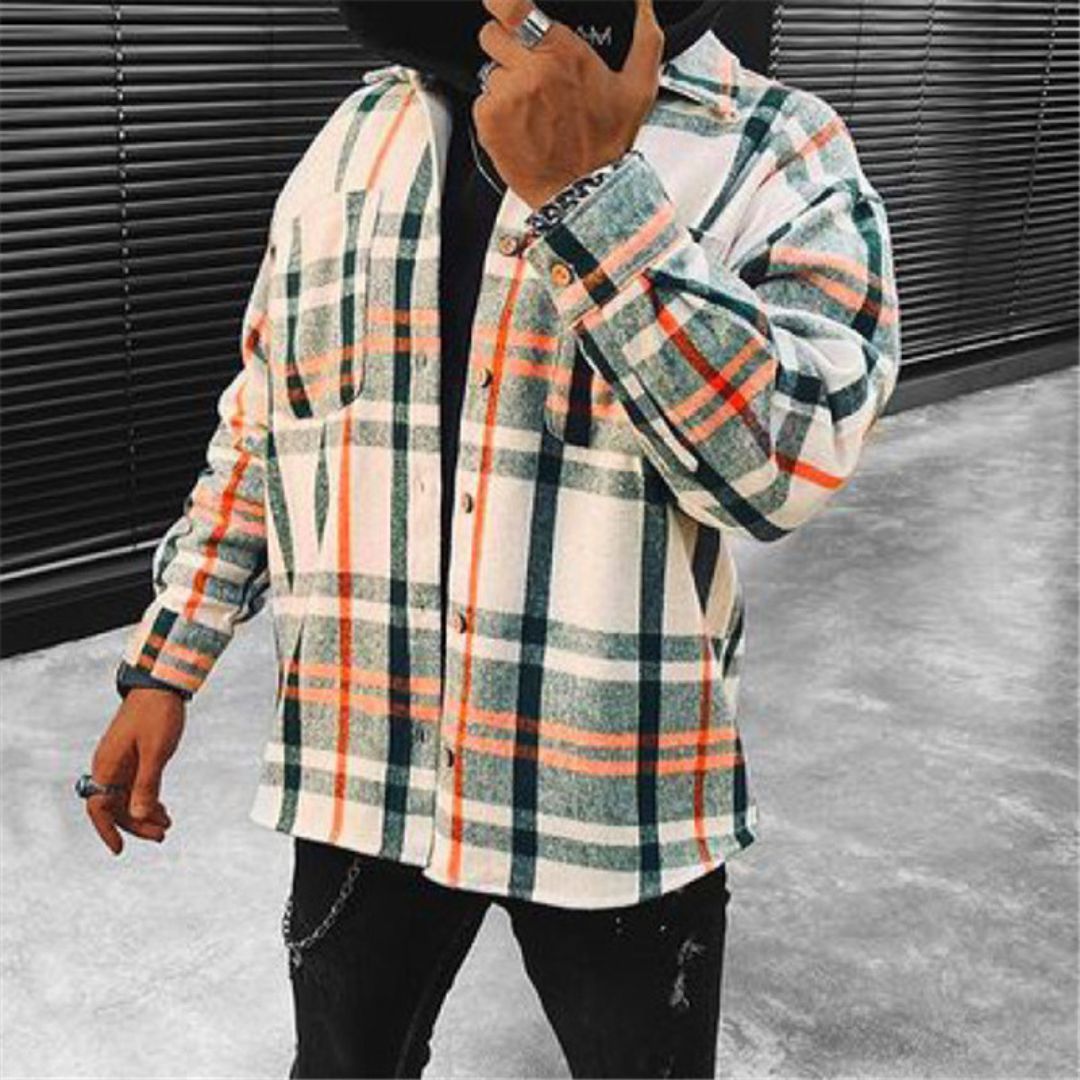 Cotton Plaid Flannel Shirt Men | Loravelle