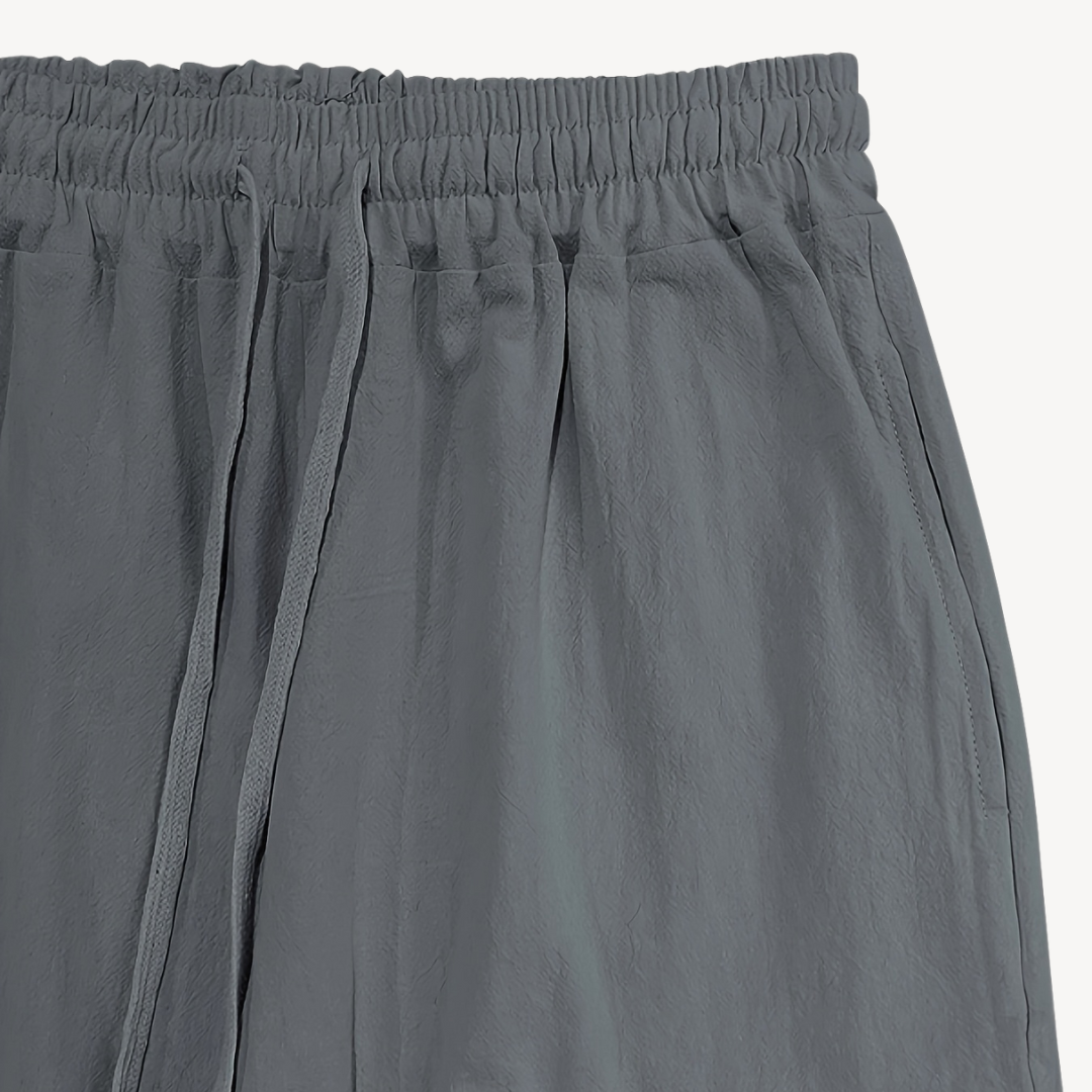 Men’s Linen Cargo Pants – Drawstring Casual Utility Trousers | Loravelle