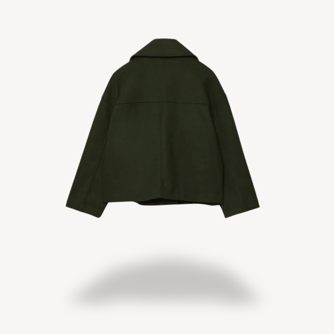 Cropped Wool Peacoat for Women | Loravelle