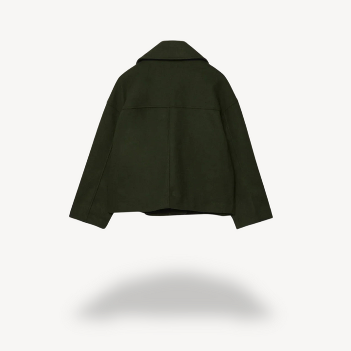Cropped Wool Peacoat for Women | Loravelle
