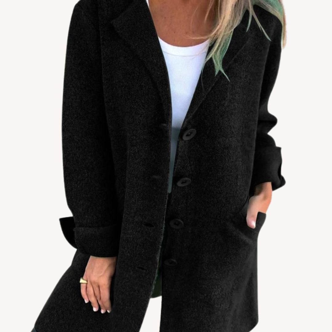 Women's Wool Blend Longline Button Front Coat | Loravelle
