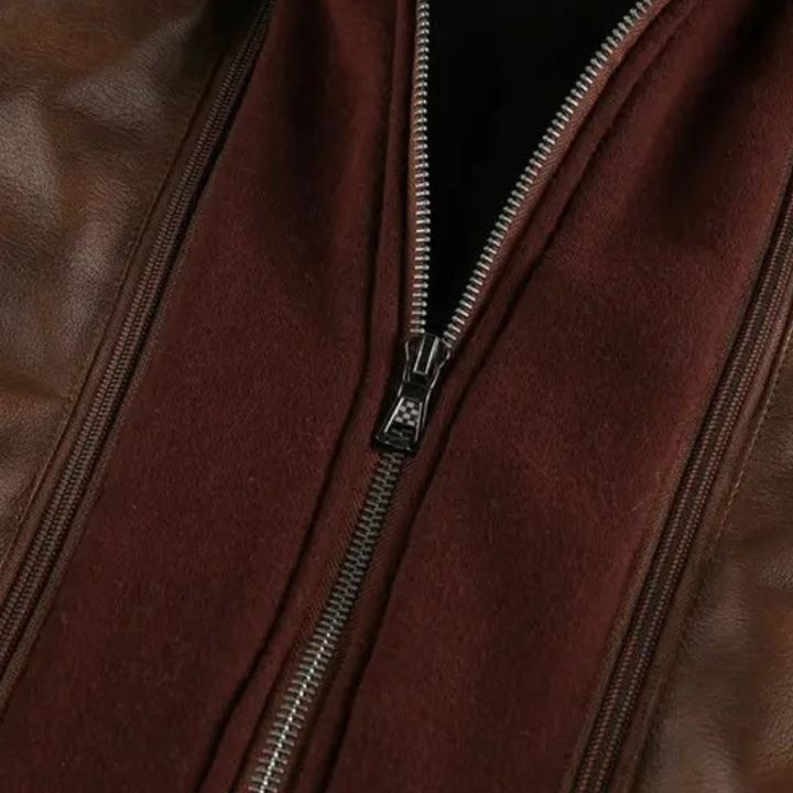 Leather Jacket with Hood for Men | Loravelle