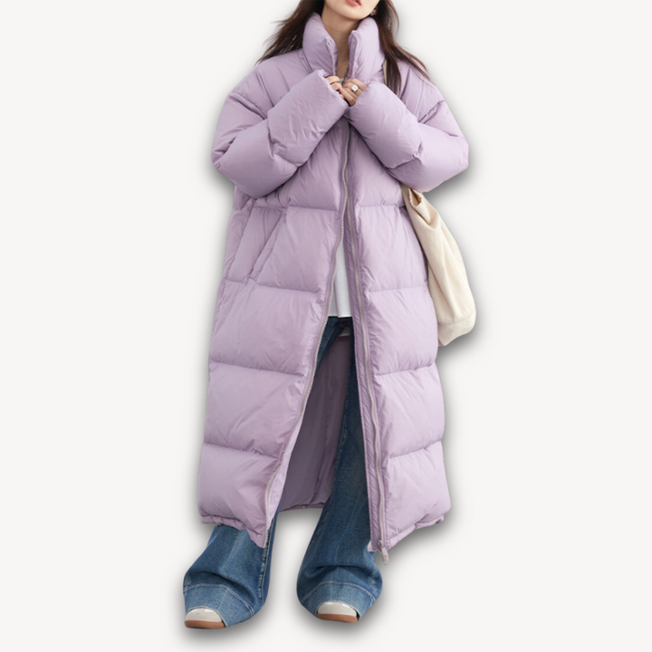 Loravelle | Women's Long Puffer Coat - Hooded Winter Down Jacket, Adult, Lightweight, Polyester Outerwear