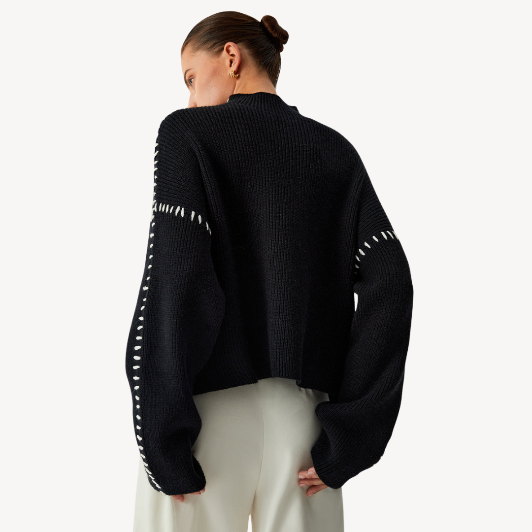 Women's Knit Stitch Detail Sweater | Loravelle