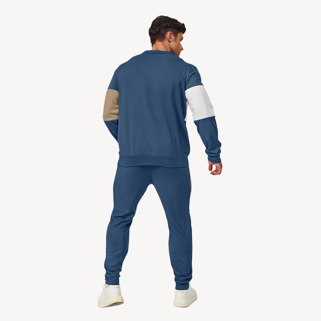 Men's Colorblock Puffer Jacket & Jogger Set | Loravelle