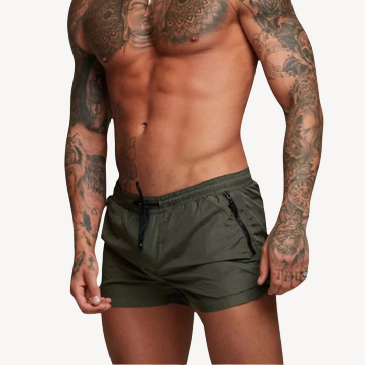 Men's Quick Dry Nylon Swim Shorts with Drawstring | Loravelle
