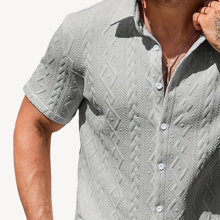 Men's Textured Knit Short Set | Loravelle