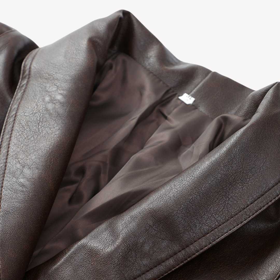 Leather Puffer Blazer Jacket for Women | Loravelle