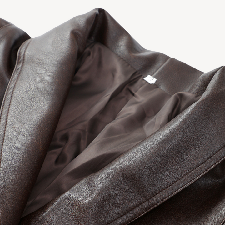 Leather Puffer Blazer Jacket for Women | Loravelle