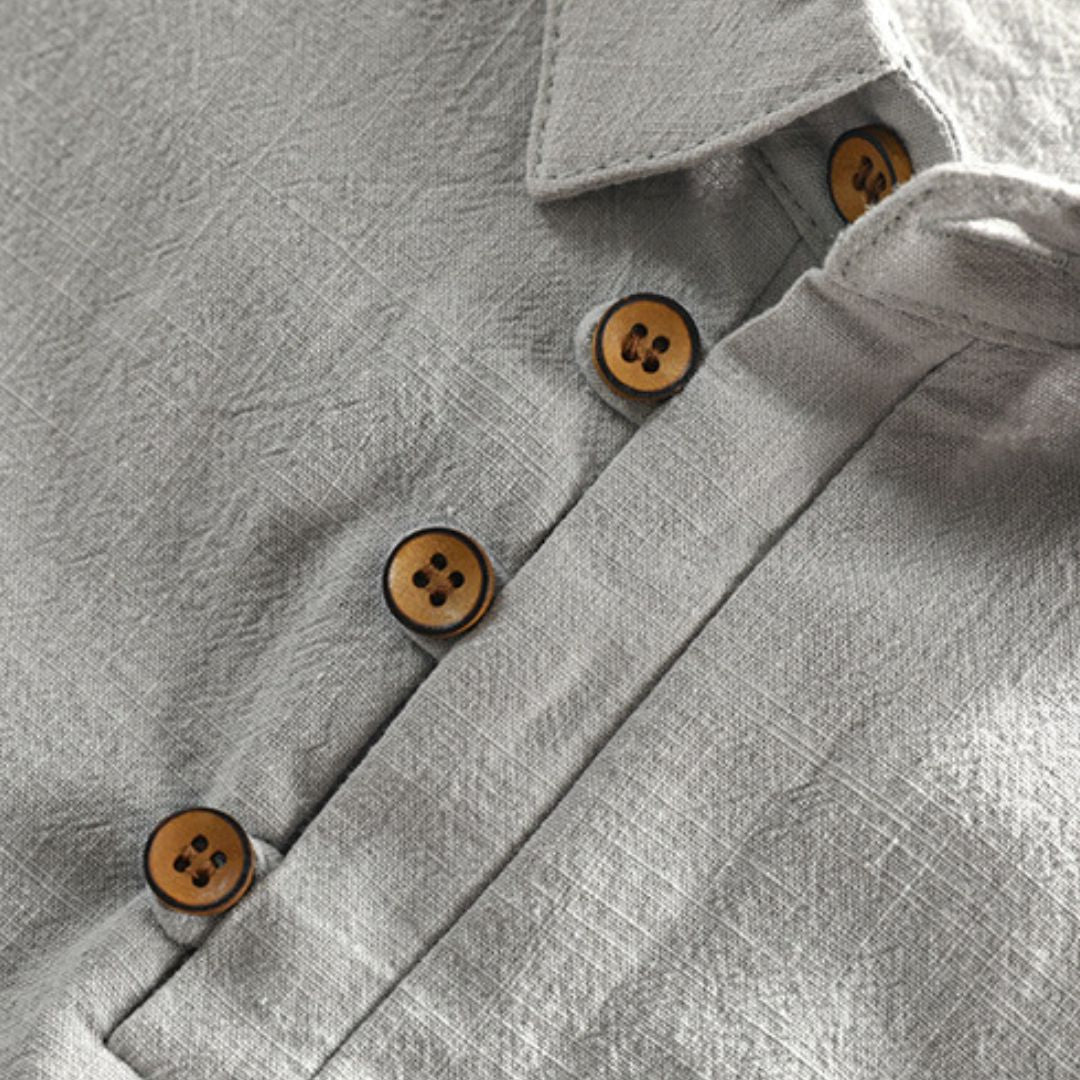 Casual Linen Polo Shirt Men | Loravelle