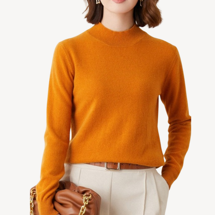 Mock Neck Cashmere Sweater Women | Loravelle