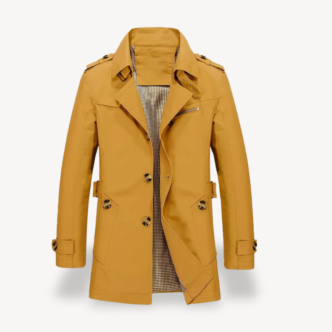 Men's Cotton Blend Trench Coat | Loravelle