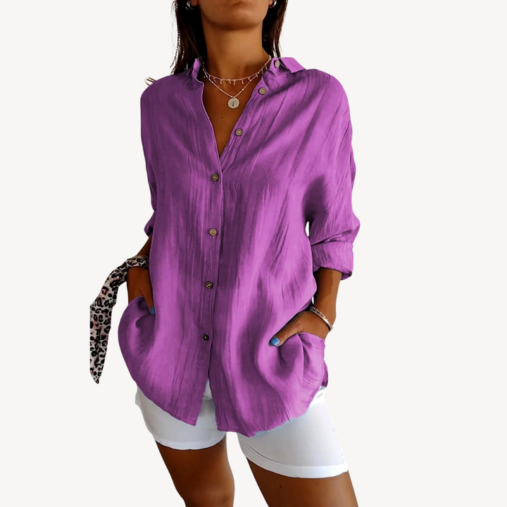 Button-Up Casual Blouse Women | Loravelle