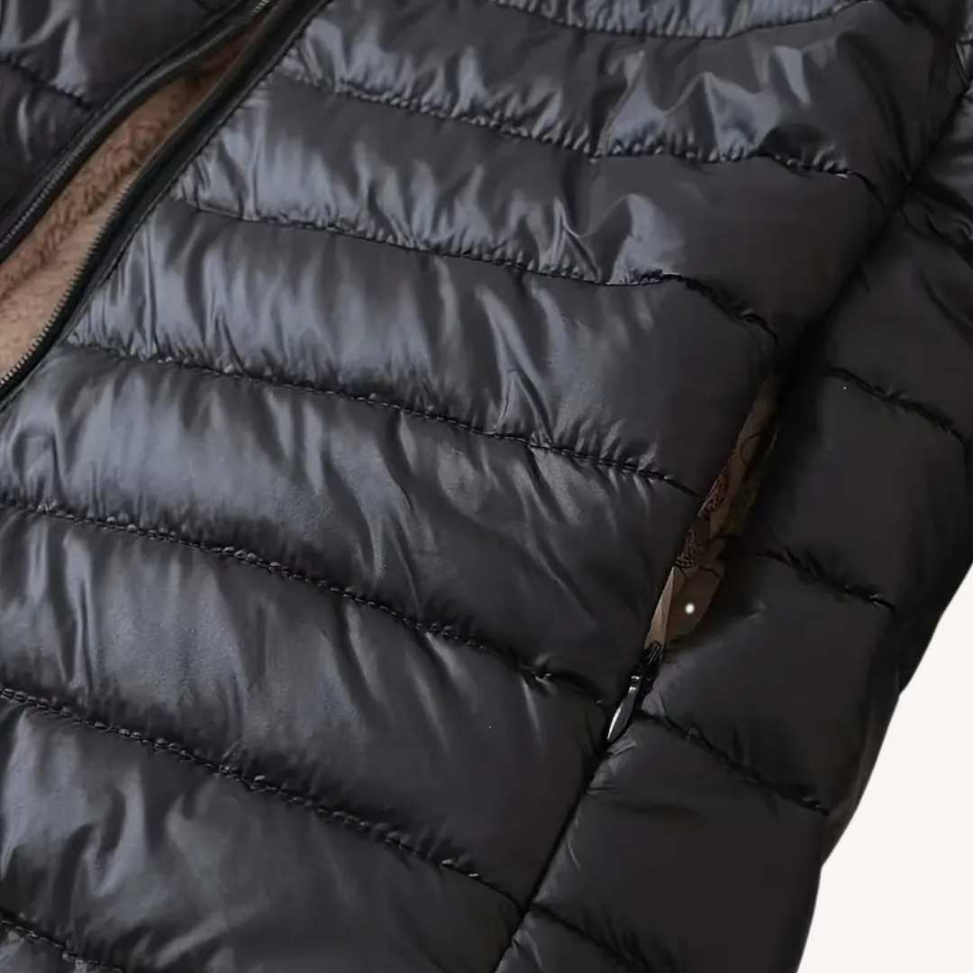 Women’s Faux Fur Lining Quilted Hooded Jacket | Loravelle
