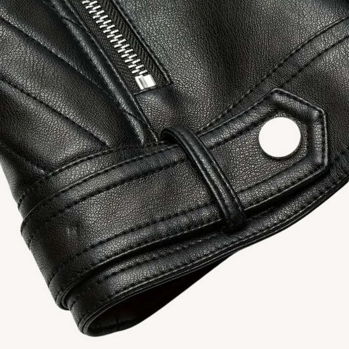 Faux Leather Biker Jacket for Women | Loravelle