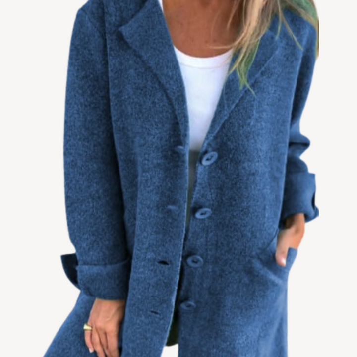 Women's Wool Blend Longline Button Front Coat | Loravelle
