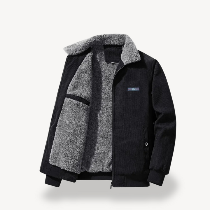 Men's Corduroy Sherpa Lined Bomber Jacket | Loravelle