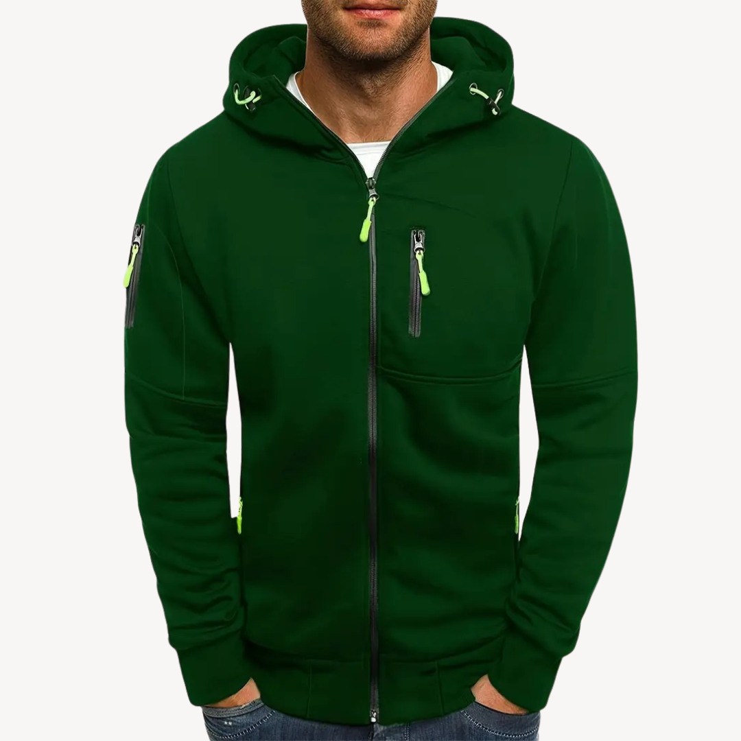 Men's Zip Hoodie Cotton Fleece | Loravelle