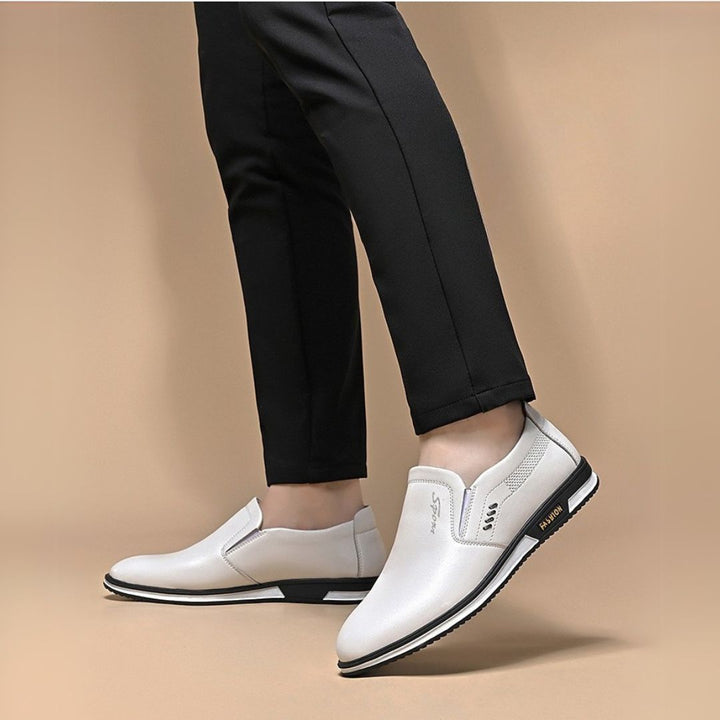 Men’s Leather Slip-On Loafers – Formal & Casual Comfort Shoes in Multiple Colors | Loravelle